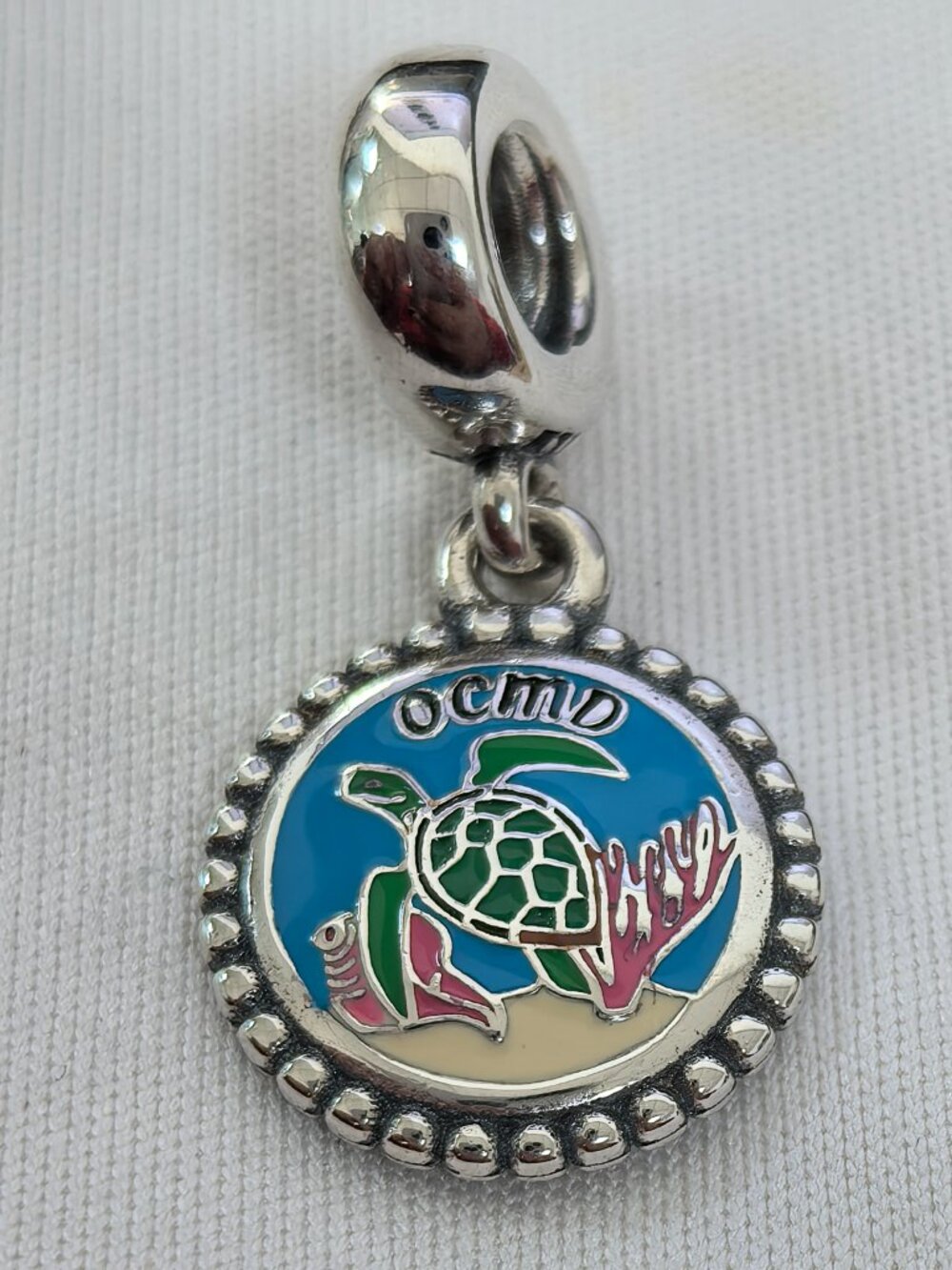 Pandora Town of Ocean City Exclusive Dangle Charm Pendant, S925 Silver Jewelry